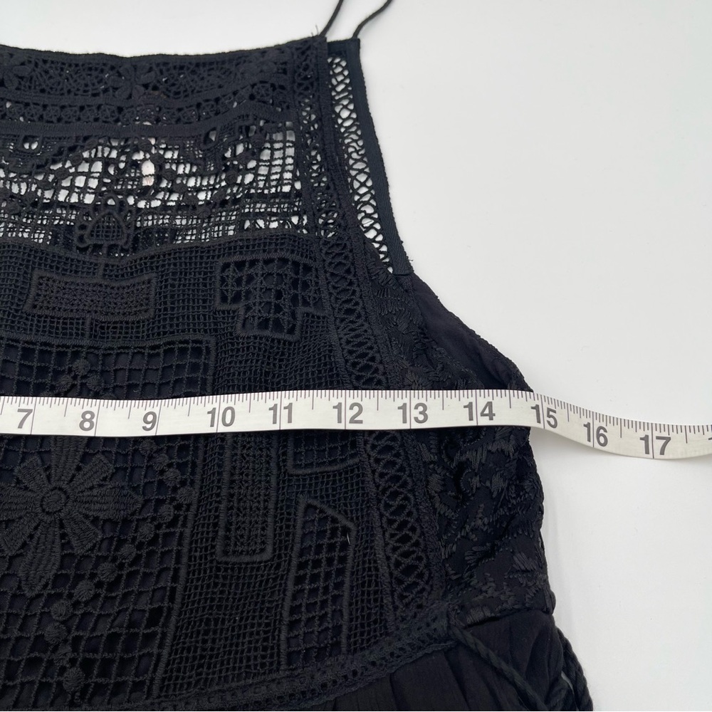 Free People Emily Crotchet Mini Dress Black Size XS Boho Summer - Picture 11 of 12